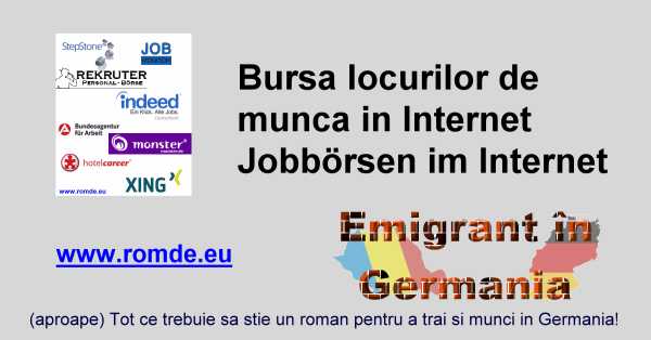 Portaluri locuri munca in Germania